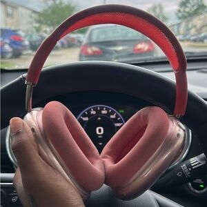 Apple Pink Over-Ear Car Headphones